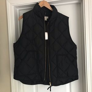 NWT JCrew Factory black vest XL